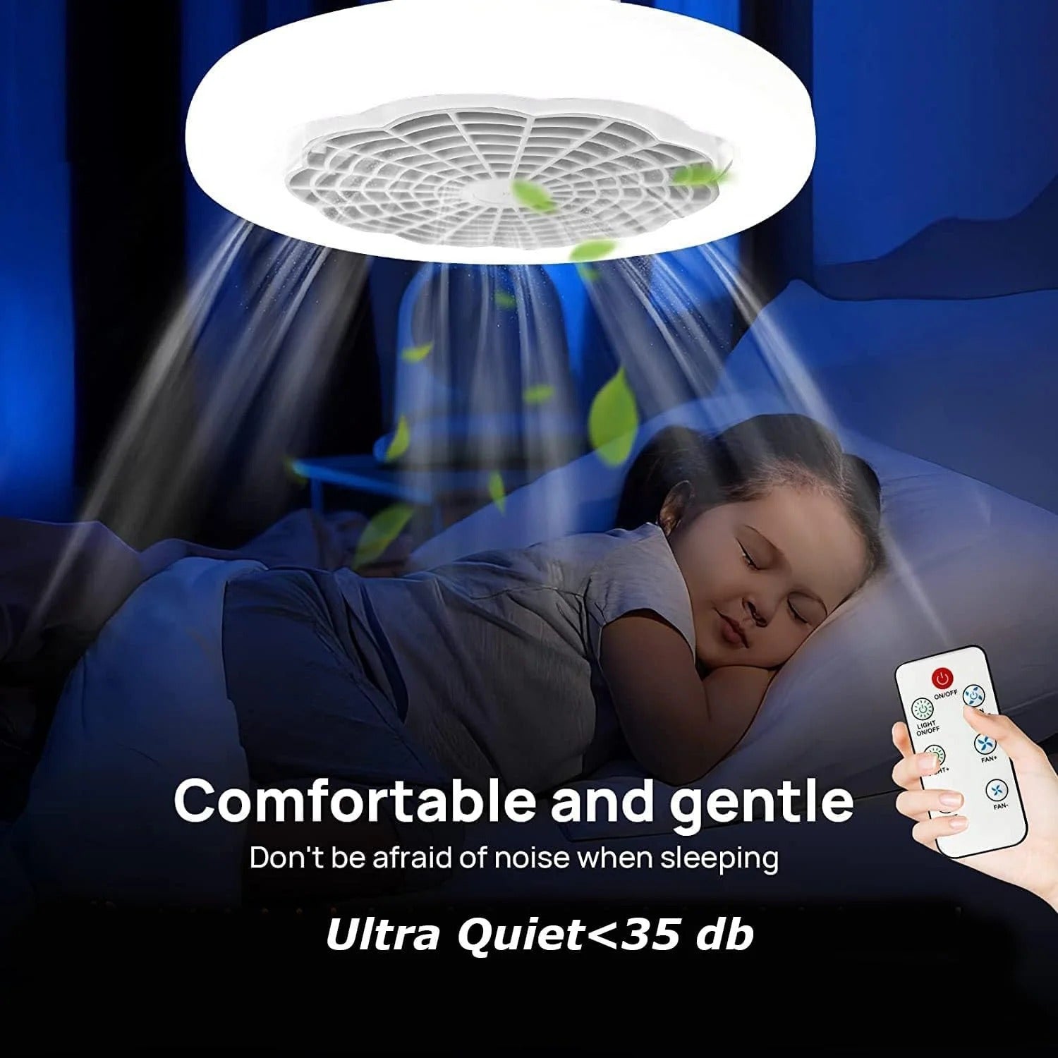 Lampa LED cu ventilator 30W si telecomanda pentru confort si iluminare - imagine 4