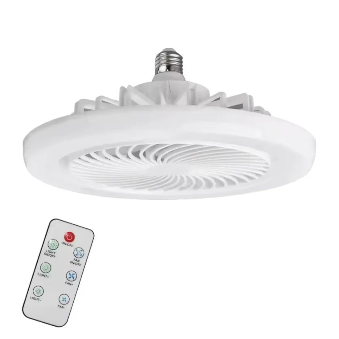 Ventilator de Tavan cu LED, Dulie E27, 30W, 3 Trepte de Viteză, Telecomandă Inclusă - imagine 2