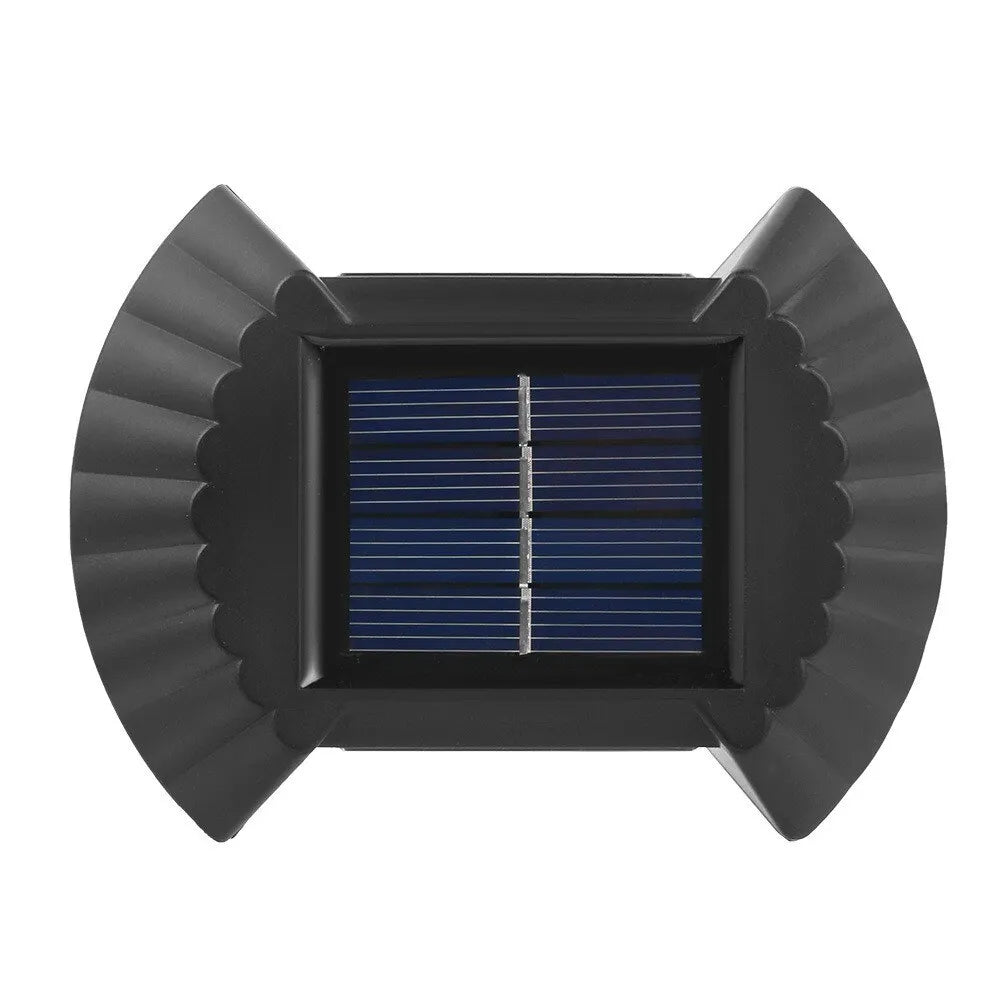 Set 4 Aplice Solare LED pentru Perete, Iluminare Bidirecțională, 8 LED-uri, IP65, Lumină Alb Cald - imagine 3