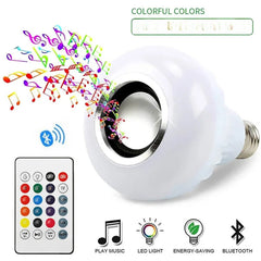 Bec muzical Bluetooth E27 multicolor cu telecomanda