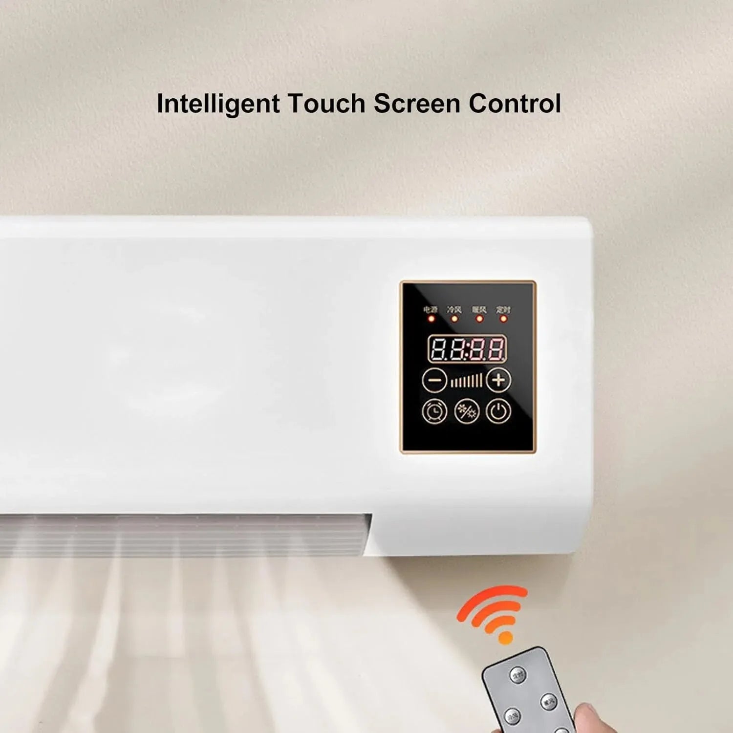 Mini aer condiționat cu ventilator 2 în 1 1800W, rece/cald, telecomandă