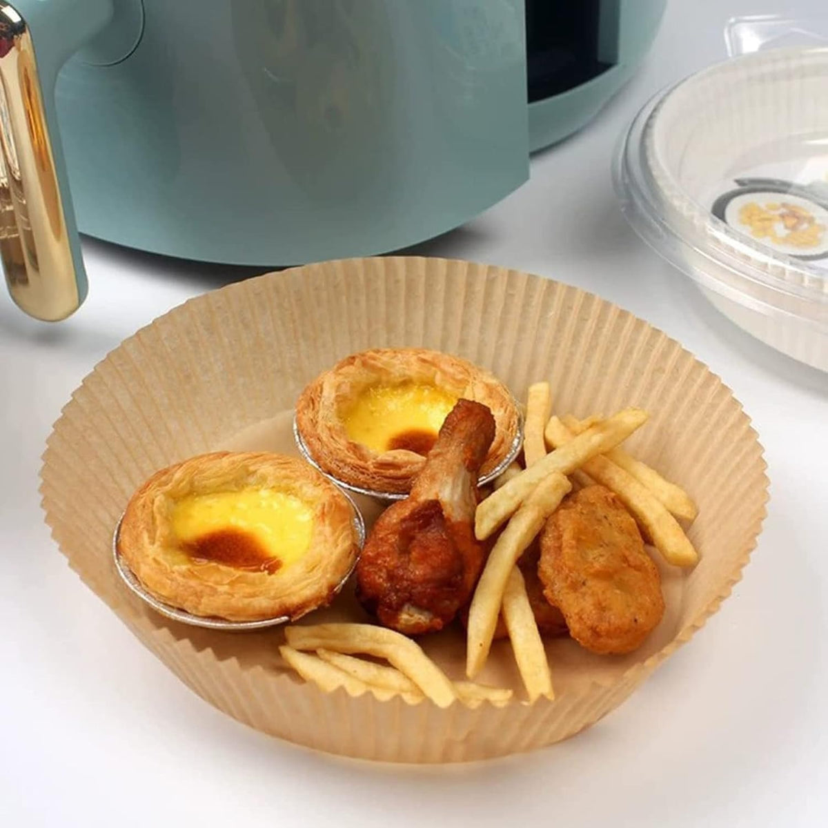 Set Folii pentru Air Fryer – Hârtie de Copt Antiaderentă - imagine 4