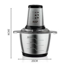 Tocător Electric Profesional RAF cu Bol Inox 3L și Lame din Oțel Inoxidabil
