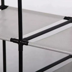 Suport pentru umerașe stander haine, 3 rafturi, 8 cârlige, 175 cm