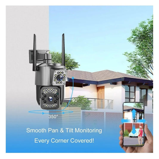 Cameră de Supraveghere Wi-Fi 8MP cu Lentilă Dublă Zoom 10X