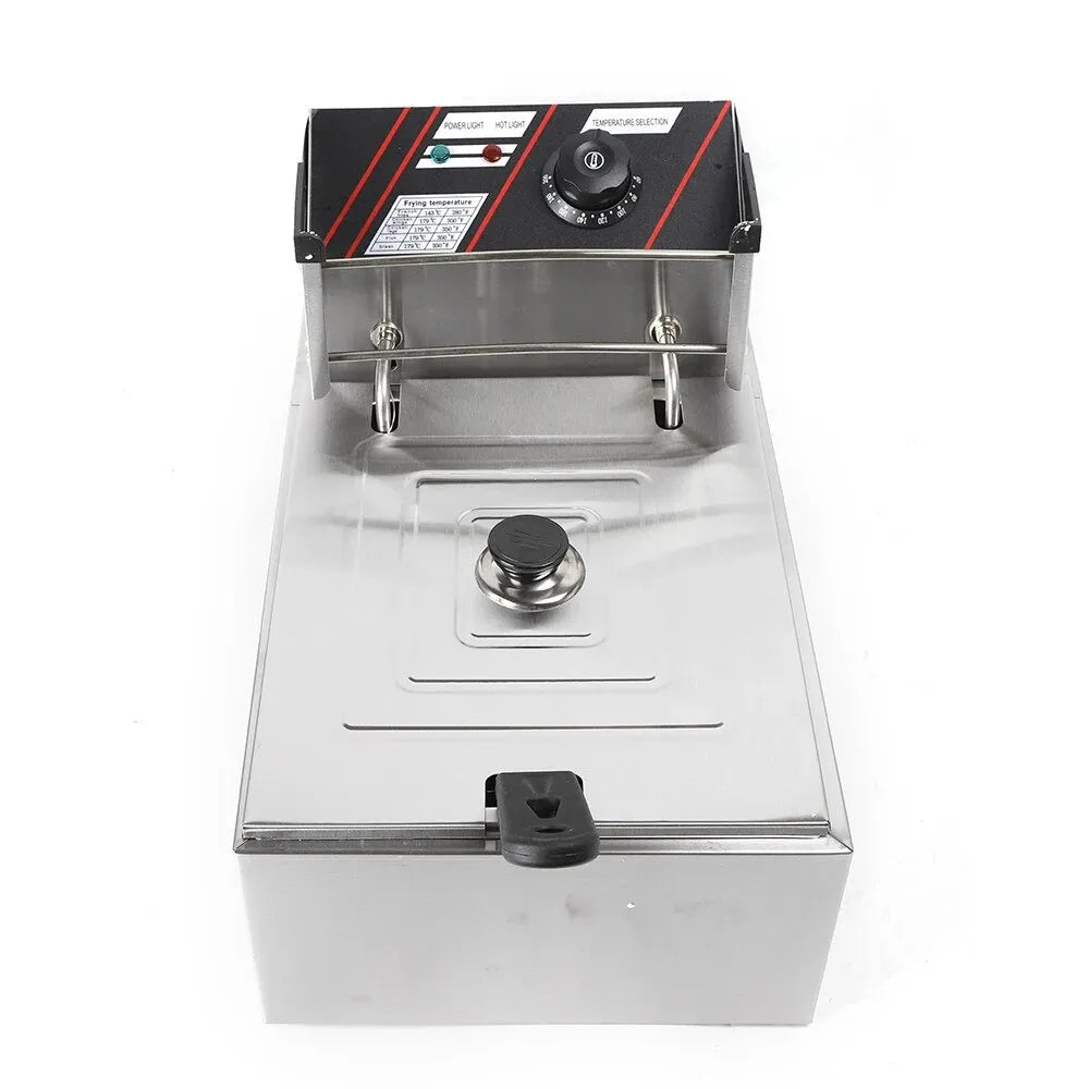Friteuză Electrică 5.5L, 2500W, Termostat Reglabil, Coș Detașabil, Carcasă din Oțel Inoxidabil - imagine 2