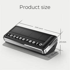 Suport Număr de Telefon Auto cu Încărcare Solară, Afișaj LED, Număr Temporar Parcare, Rotativ - imagine 7