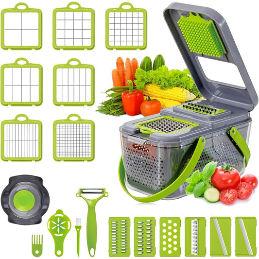 Răzătoare Multifuncțională pentru Legume și Fructe cu 22 Accesorii