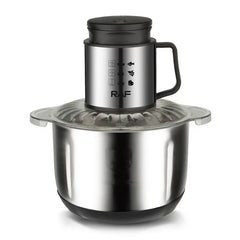 Tocător Electric Profesional RAF cu Bol Inox 5L și Lame Duble din Oțel Inoxidabil