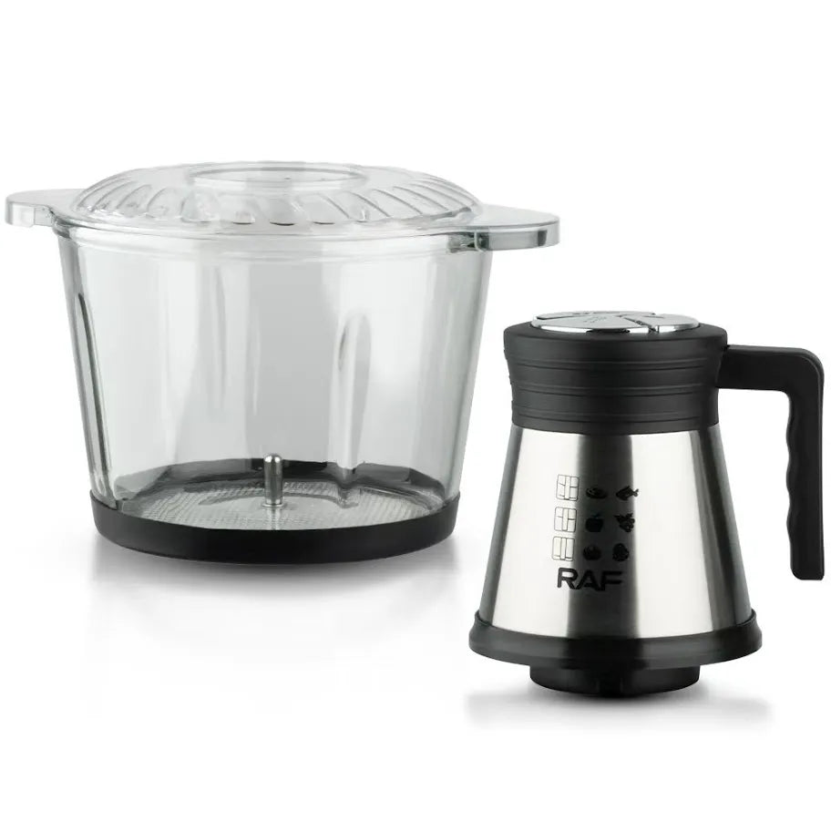 Tocător Electric Multifuncțional RAF cu Bol Inox 3L și 4 Lame Duble din Oțel Inoxidabil - imagine 2