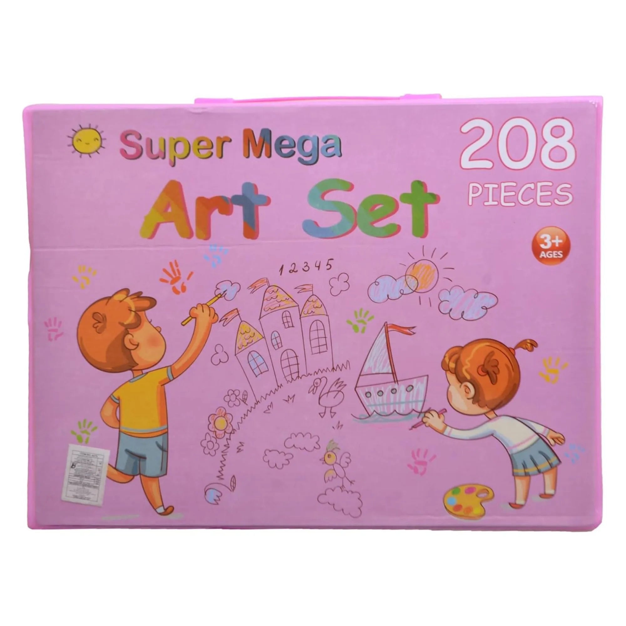 Set pictura si desen pentru copii, 208 piese, trusa completa pentru creativitate