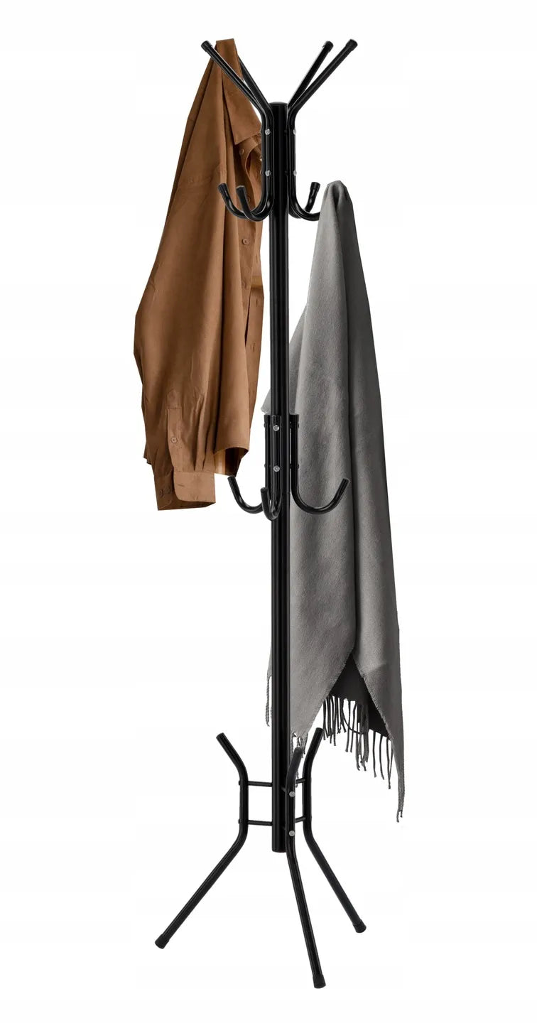 Cuier metalic tip pom, 12 cârlige, 42x165 cm, negru - imagine 4