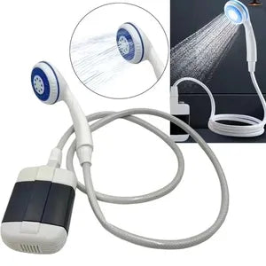 Duș Portabil de Camping cu Robinet Incorporat – Reîncărcabil USB, pentru Interior și Exterior - imagine 2