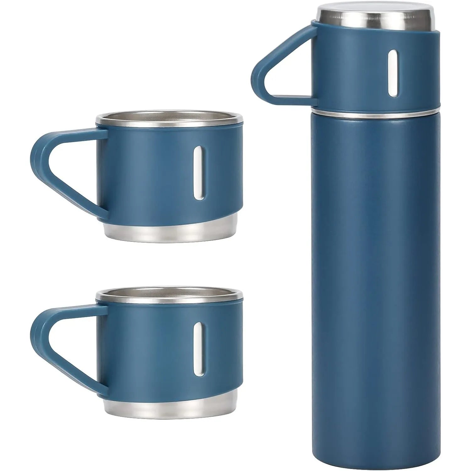 Set termos 500 ml cu 3 cesti din inox, ideal pentru calatorii si activitati in aer liber