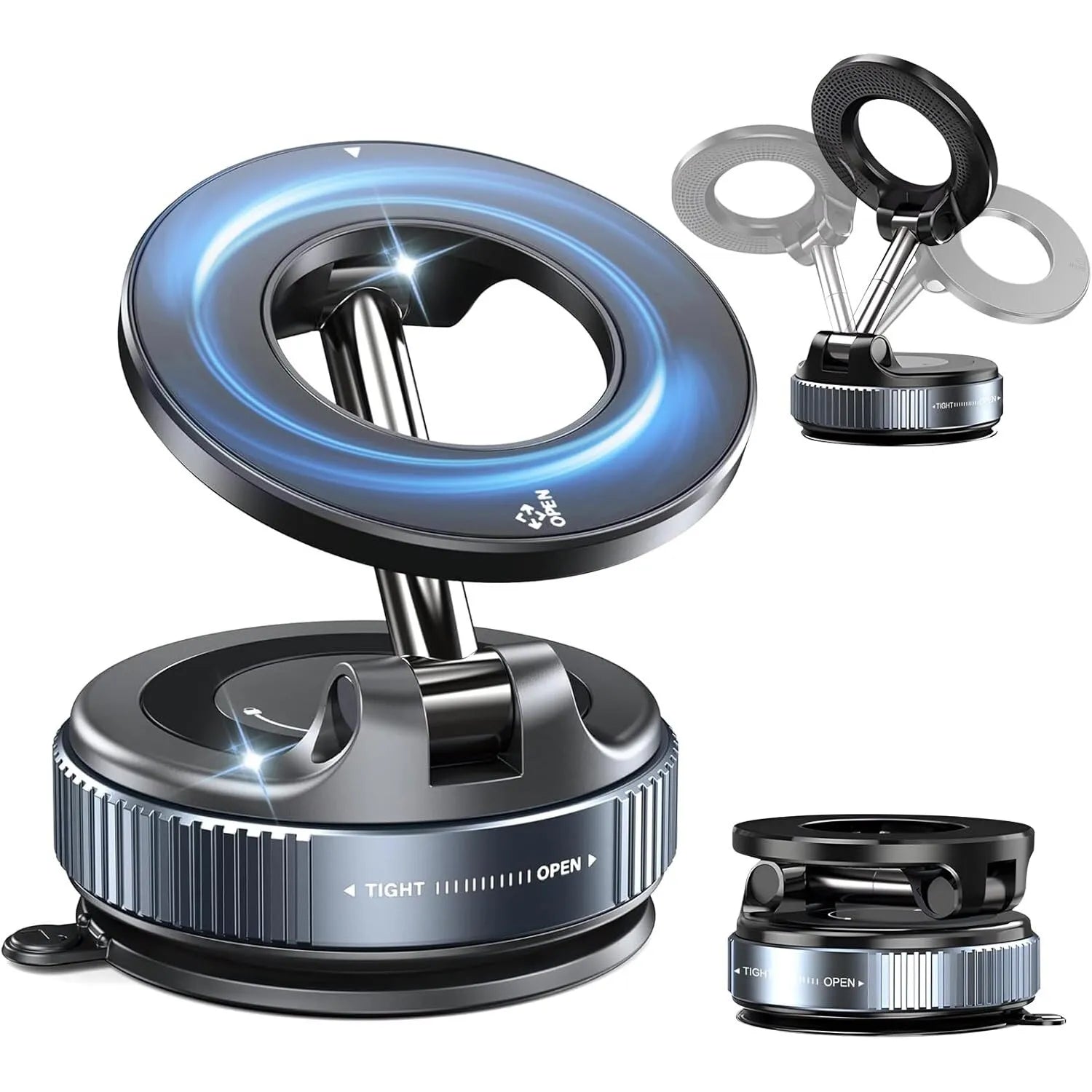 Suport Auto Magnetic pentru Telefon, Rotire 360°, Compatibil MagSafe și Android, Montare pe Bord - imagine 6