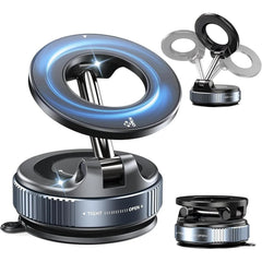 Suport Auto Magnetic pentru Telefon, Rotire 360°, Compatibil MagSafe și Android, Montare pe Bord