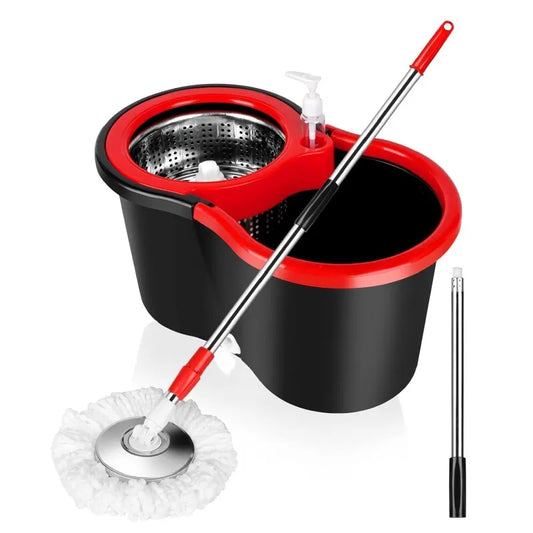 Set Mop Rotativ cu Găleată și Sistem de Stoarcere