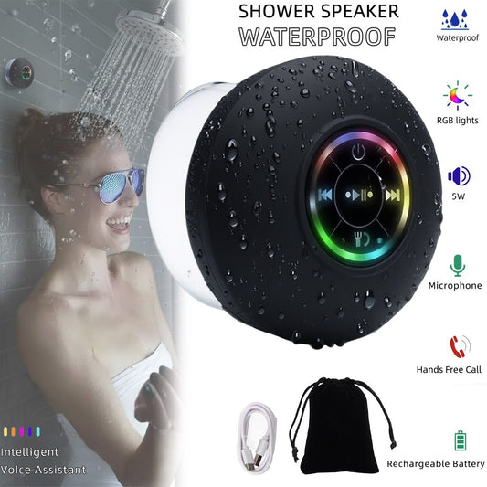 Boxă Bluetooth Impermeabilă pentru Duș cu Iluminare LED - imagine 3