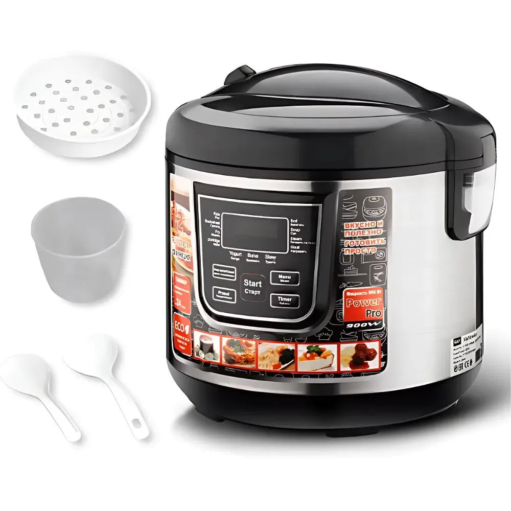Multicooker Electric RAF 5L cu 12 Programe și Panou Digital Inteligent - Negru - imagine 6