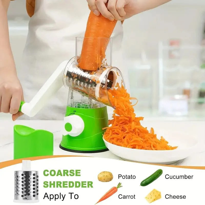 Razatoare rotativa manuala cu 3 lame din inox pentru taiere rapida - imagine 2