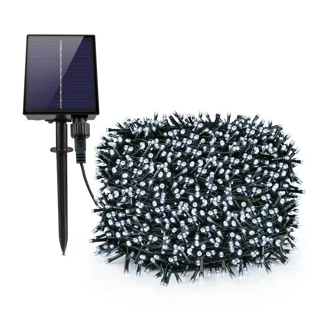 Instalație Solară LED Multicolor pentru Exterior, 50m, 240 LED-uri