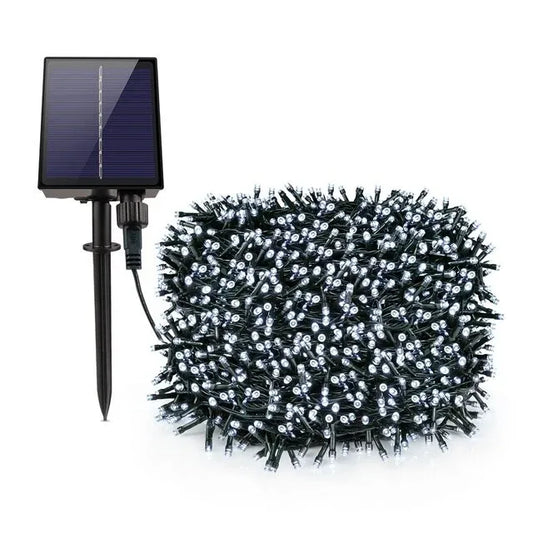 Instalație Solară LED Multicolor pentru Exterior, 50m, 240 LED-uri