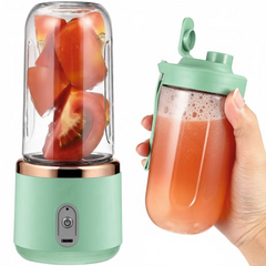 Mini Blender Portabil Electric cu Acumulator, 2 Recipiente, 6 Lame 3D, 400 ml, 40W