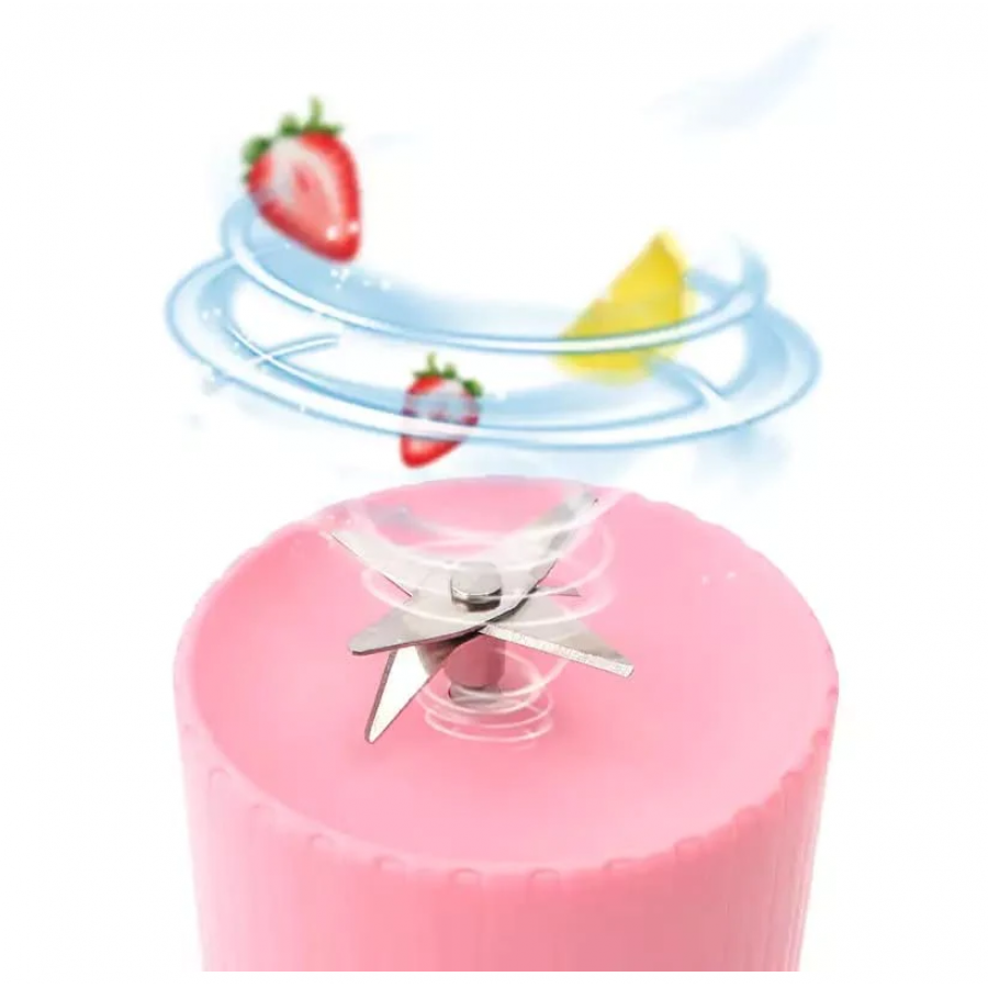 Mini blender portabil USB 420 ml pentru smoothie si bauturi rapide - imagine 3