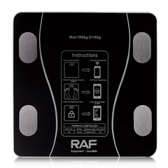 Cântar Electronic RAF din Sticlă Securizată pentru Persoane, Capacitate 180 kg