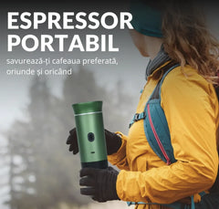 Espressor Portabil pentru Cafea - Compatibil cu Capsule Nespresso și Dolce Gusto