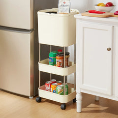 Cărucior Organizator cu 3 Niveluri și Roți