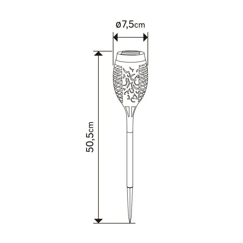 Lampă Solară de Grădină – Lumină Caldă 1800K, Design Decorativ - imagine 5
