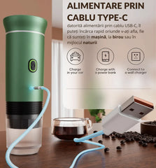 Espressor Portabil pentru Cafea - Compatibil cu Capsule Nespresso și Dolce Gusto