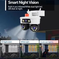 Camera WiFi cu 3 Lentile pentru Supraveghere Exterior și Monitorizare Inteligentă