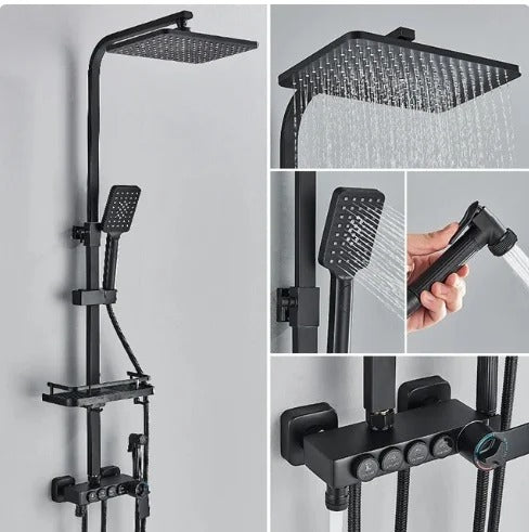 Coloană de Duș cu Termostat 4 Funcții pentru Confort și Siguranță