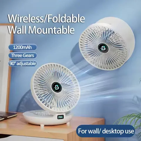 Mini Ventilator Portabil, Design Cute, Suport Telefon, Baterie Reîncărcabilă