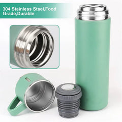 Set termos 500 ml cu 3 cesti din inox, ideal pentru calatorii si activitati in aer liber