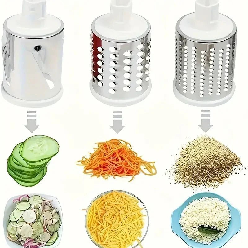 Razatoare rotativa manuala cu 3 lame din inox pentru taiere rapida - imagine 3