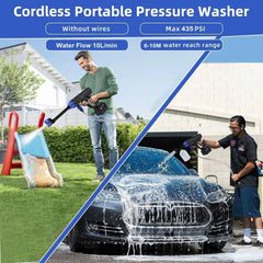 Aparat de Spălat cu Presiune Electric 48V – 2 Baterii, 6 Moduri Ajustabile, 26 Bar, Portabil