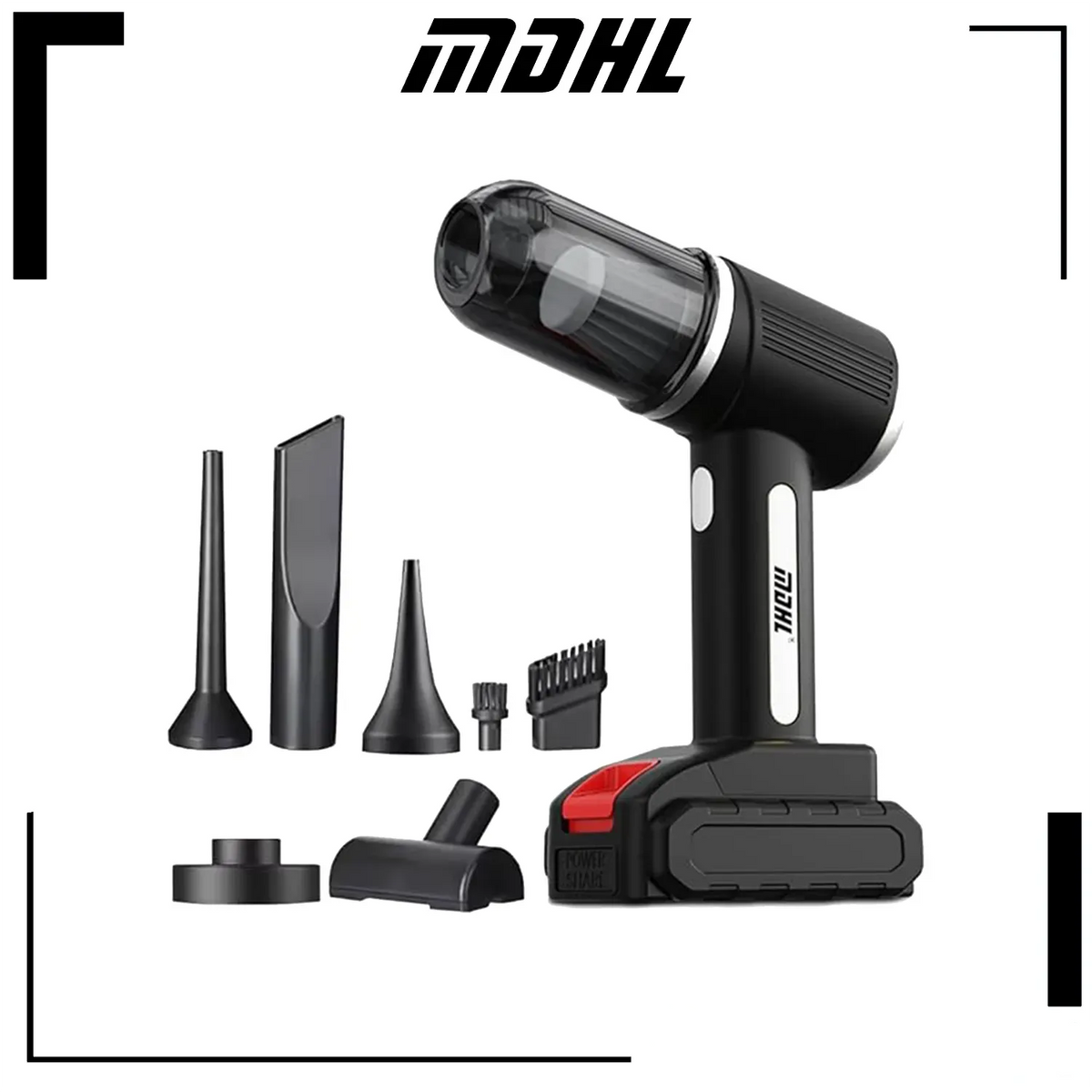 Aspirator Portabil Wireless 7-în-1 cu Funcție de Aspirare și Suflare