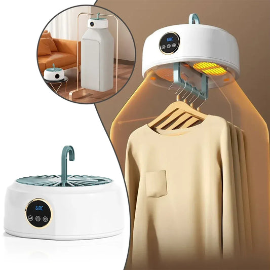 Uscător de Haine Pliabil cu Sac Inclus, 10 kg, Uscare Rapidă 360°