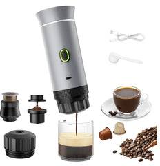 Espressor Portabil pentru Cafea - Compatibil cu Capsule Nespresso și Dolce Gusto