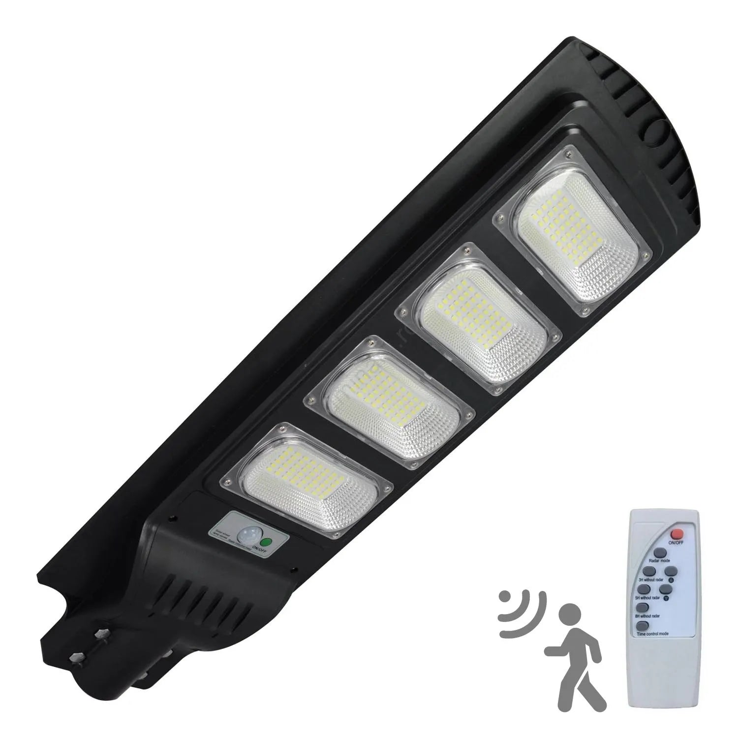 Lampă LED Stradală Solară cu Senzor și Telecomandă – IP65 - imagine 2
