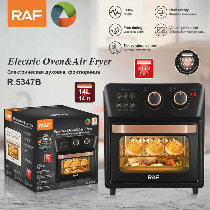 Friteuză cu Aer Cald 8L, 1250W, Control Mecanic, Fereastră de Vizualizare, Gătire fără Ulei
