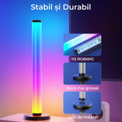 Set 2 bare LED RGB inteligente pentru ambient gaming si entertainment