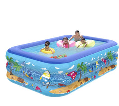 Piscină Gonflabilă Dreptunghiulară, 3 Inele, 210x130x56 cm