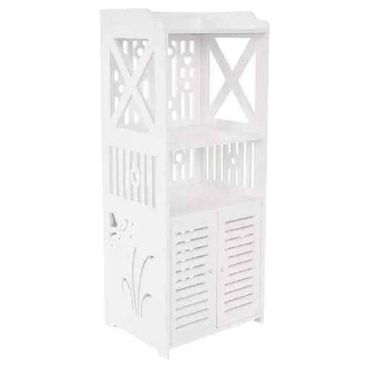 Dulap baie impermeabil 90cm cu rafturi deschise alb