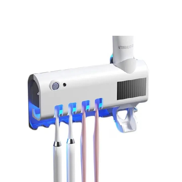 Dozator pastă de dinți cu sterilizare UV și suport periuțe - imagine 3