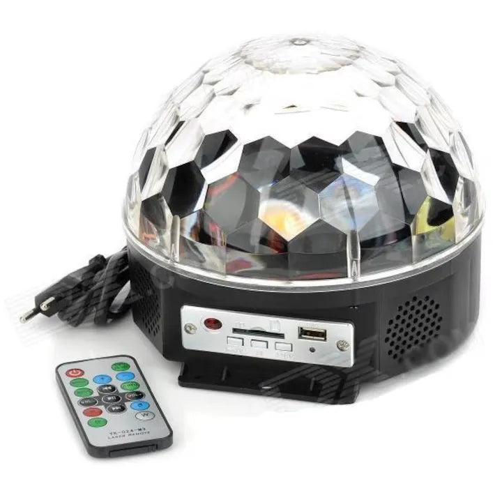 Proiector Disco LED Magic Ball cu Telecomandă și Redare Audio MP3 - imagine 3
