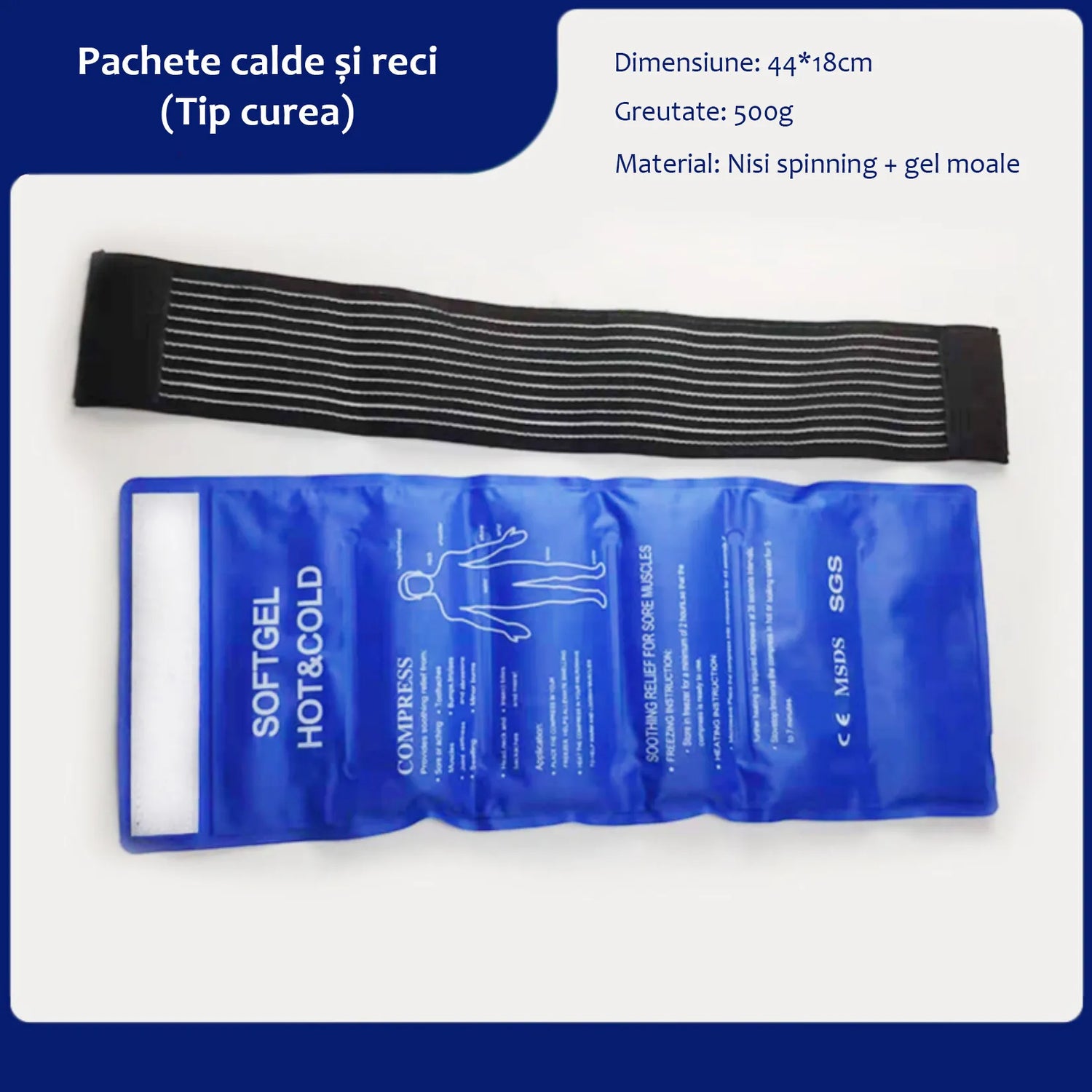 Compresă cu Gel Reutilizabilă pentru Terapie Cald/Rece - imagine 11